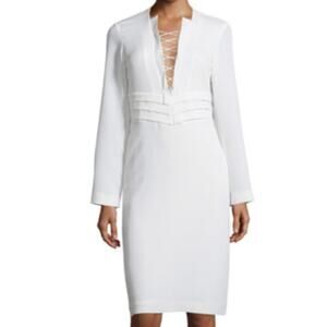 NWT IRO Payda ECRU LS Corset Lace Sheath 6 EU36